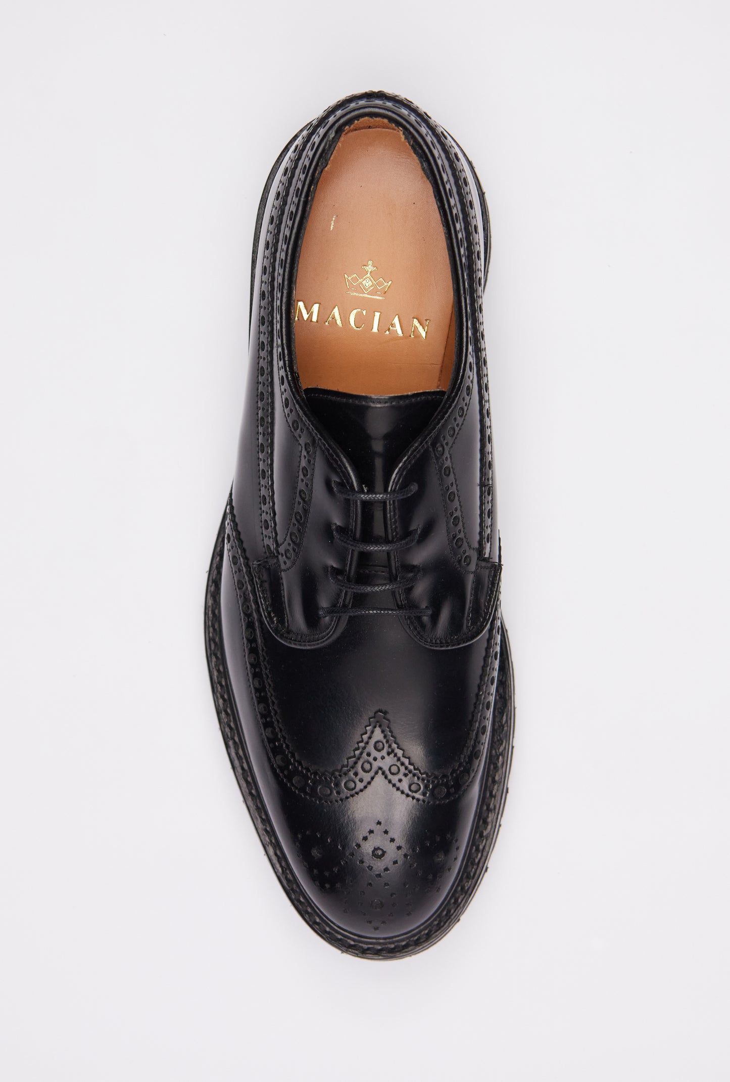 Guinevere Brogue Derby Shoes - Black