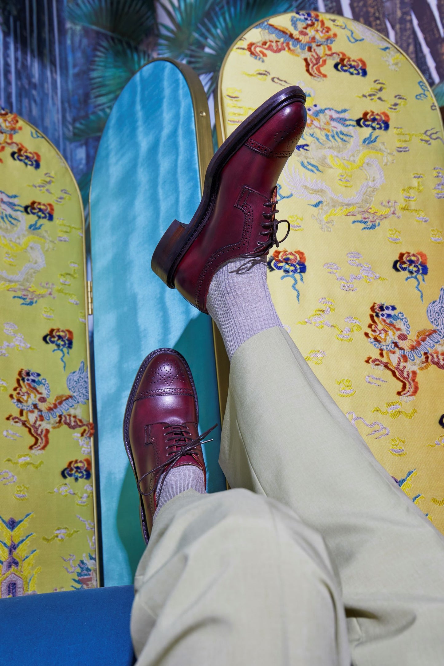 Sophie Derby Shoes - Burgundy